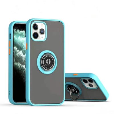 IC-E Frosted Translucent Case with Magnetic Ring Kickstand for iPhone 13 PRO